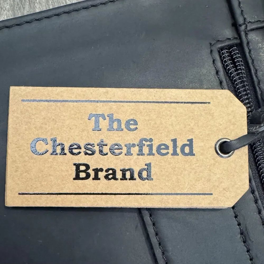 The Chesterfield Brand Joe Leather Briefcase 15.6 Laptop Bag Black Messenger